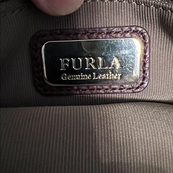 Furla Genuine Leather Bag with Gold and Brown Accents EUC beautiful fall color! - Picture 12 of 16